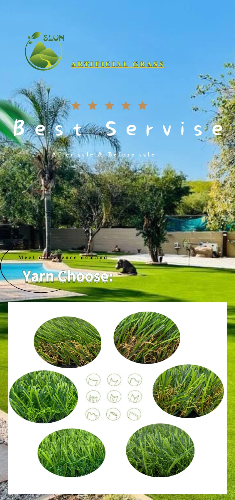 Factory Outlet Garden Office and School Outdoor Artificial Grass Outdoor Grass Carpet Artificial Grass Turf Artificial Grass Bush