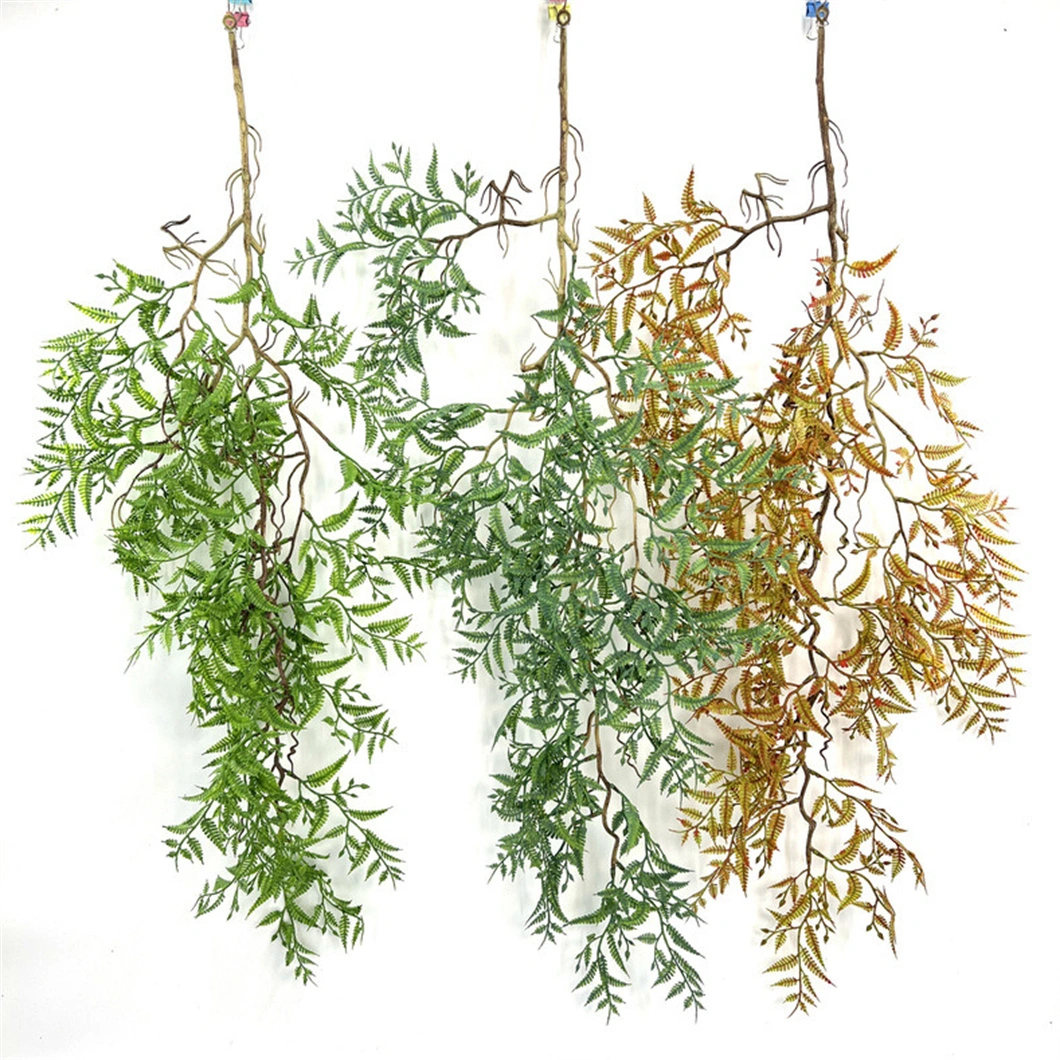 Artificial Fern Foliage Rattan Faux IVY Leaves Vines Wall Hanging Plant