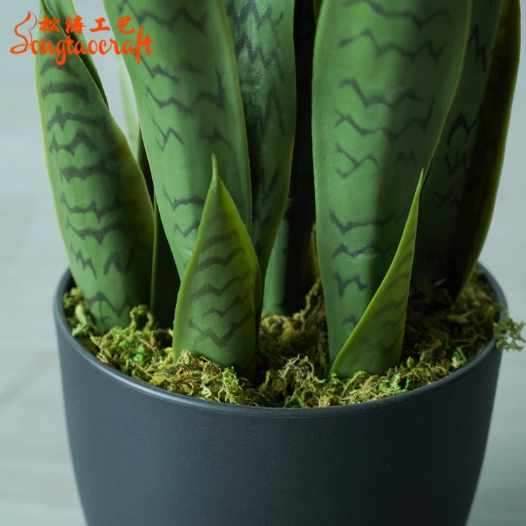 Wholesale Factory Real Touch Indoor Decorative Green Bonsai Artificial Snake Plant