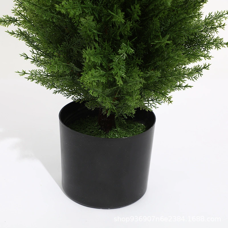 Pre-Potted 3 Foot Artificial Cedar Topiary Outdoor Indoor Trees