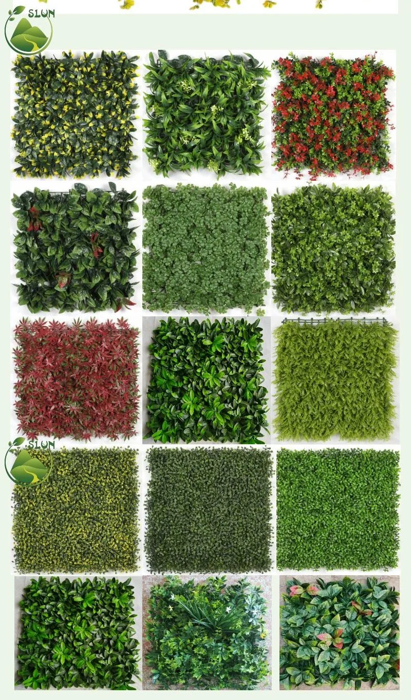 Customized Faux Artificial Hanging Grass Plants Wall Artificial Hedge Artificial Plants and Flowers