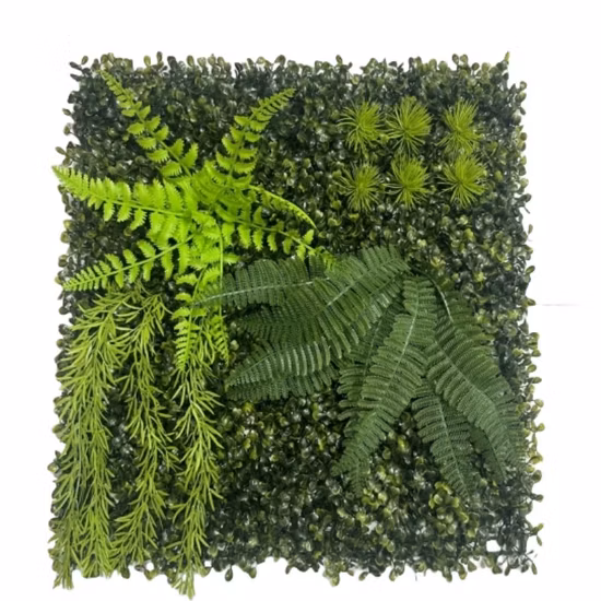 Decorazioni da giardino per interni ed esterni all'ingrosso che appendono erba artificiale verde per pannelli di piante da parete