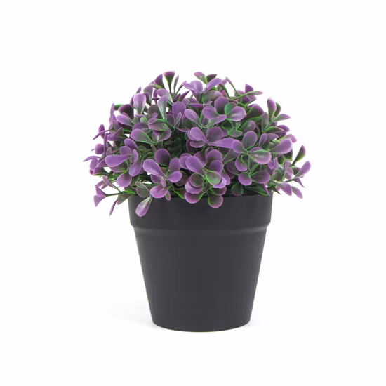 Pianta artificiale in PE ecologica altamente simulata in vaso, mini bonsai da 18 cm per la decorazione di ufficio, casa, bar