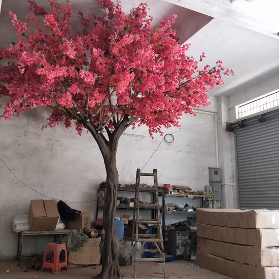 Tavolo Sakura di dimensioni personalizzate per interni ed esterni Piccolo grande albero artificiale di fiori di ciliegio rosso bianco rosa artificiale per la decorazione di nozze