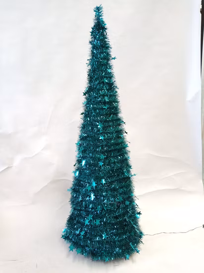 Superior Gaint 6.5ft/7f/7.5ft Albero di Natale artificiale verde automatico pre-illuminato con luci trasparenti per decorazioni esterne e domestiche